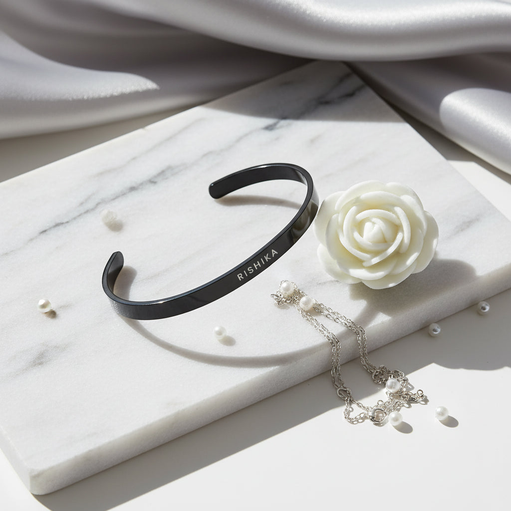 Plated Personalized Engraved Name Kada