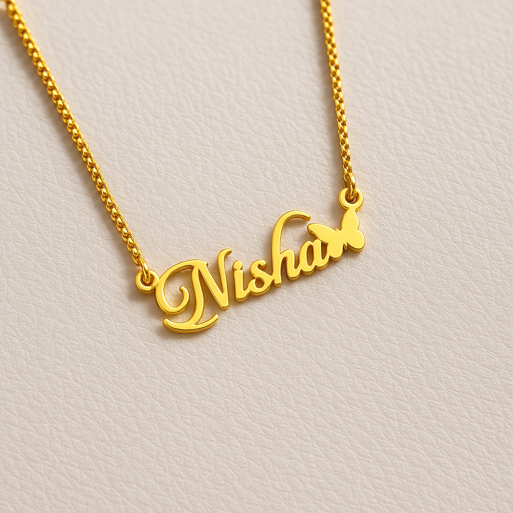 Butterfly Style Name Necklace