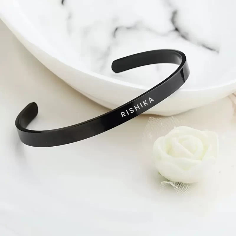 Plated Personalized Engraved Name Kada