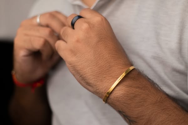 Plated Personalized Engraved Name Kada