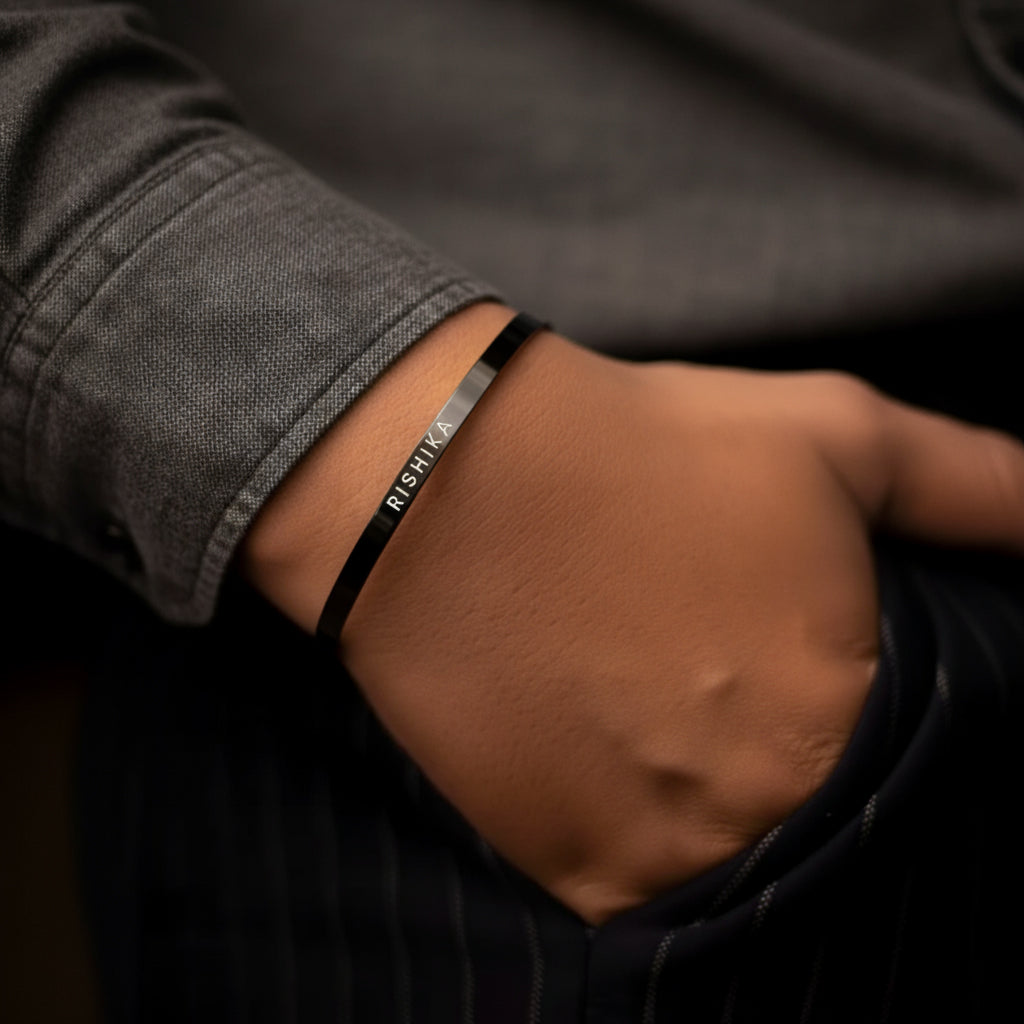 Plated Personalized Engraved Name Kada