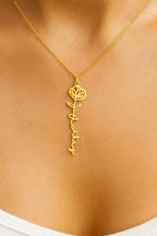 Personalised flower Name Necklace