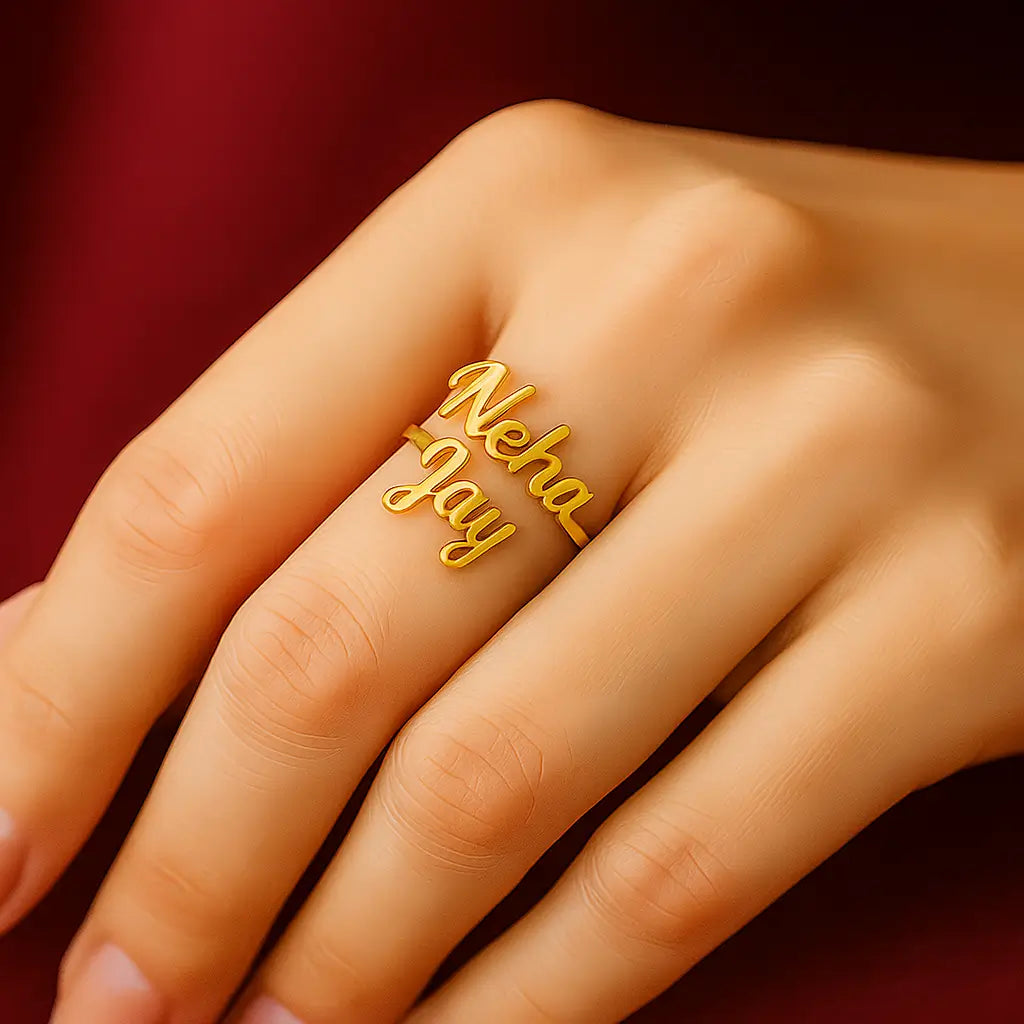 Couple Name Ring